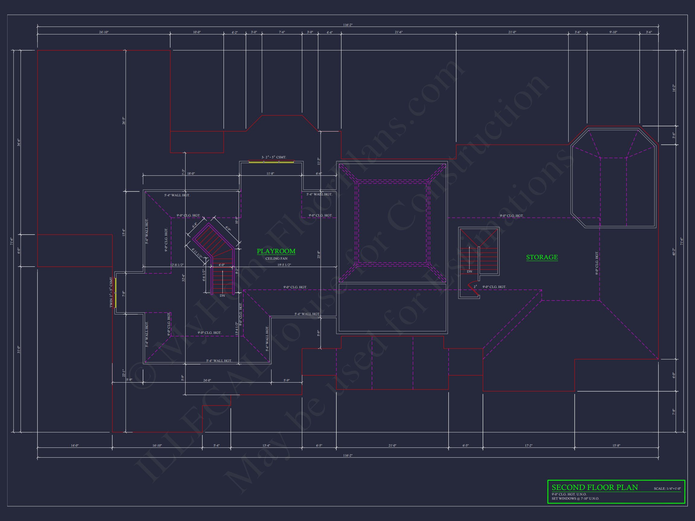 Modern 2-Story Garage Floor Plan with Living Space and CAD Designs