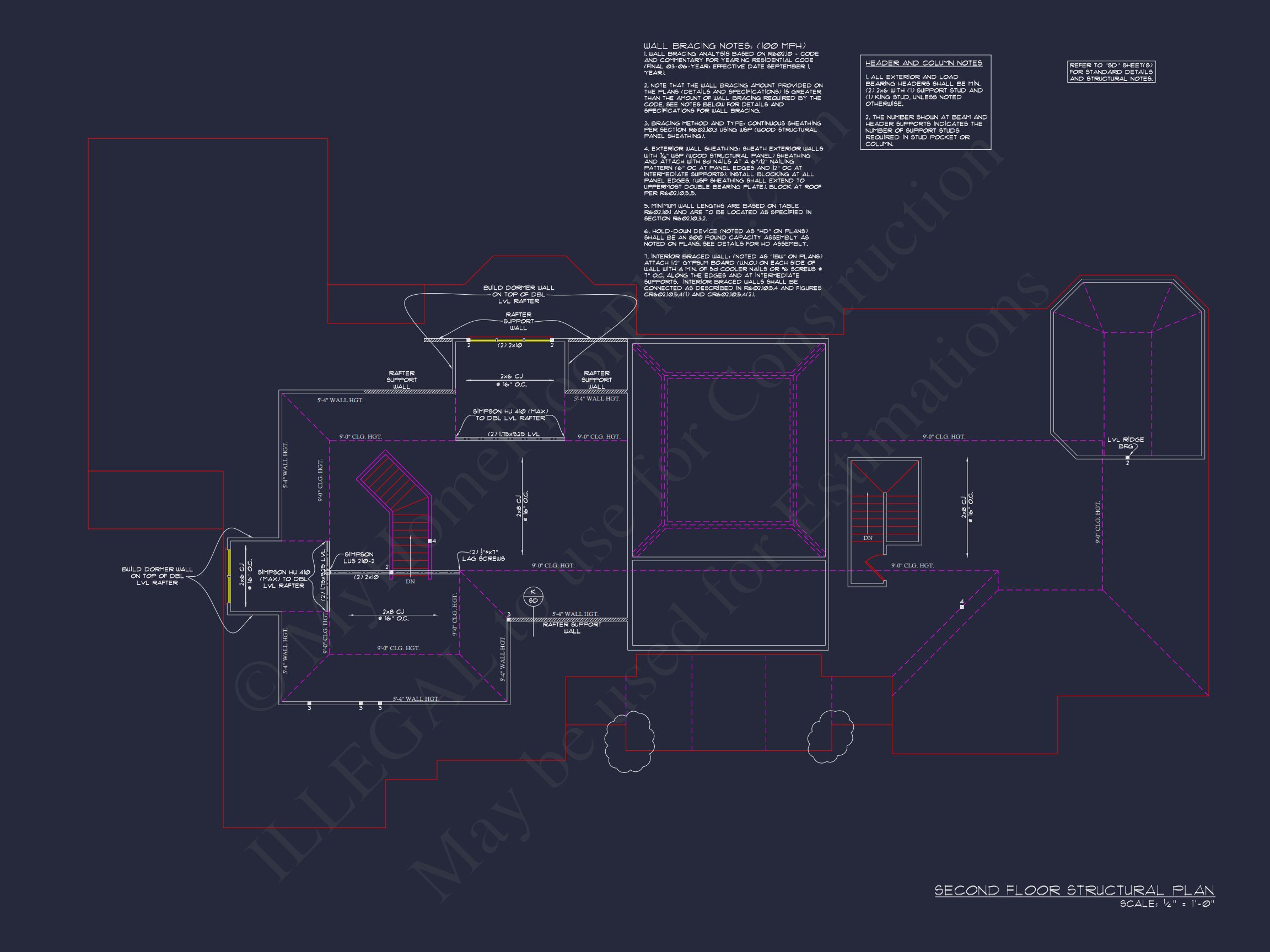 Modern 2-Story Garage Floor Plan with Living Space and CAD Designs