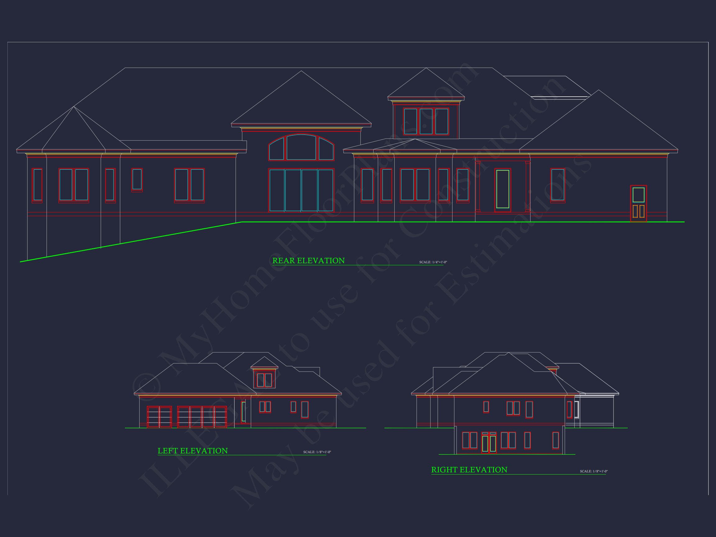 Modern 2-Story Garage Floor Plan with Living Space and CAD Designs