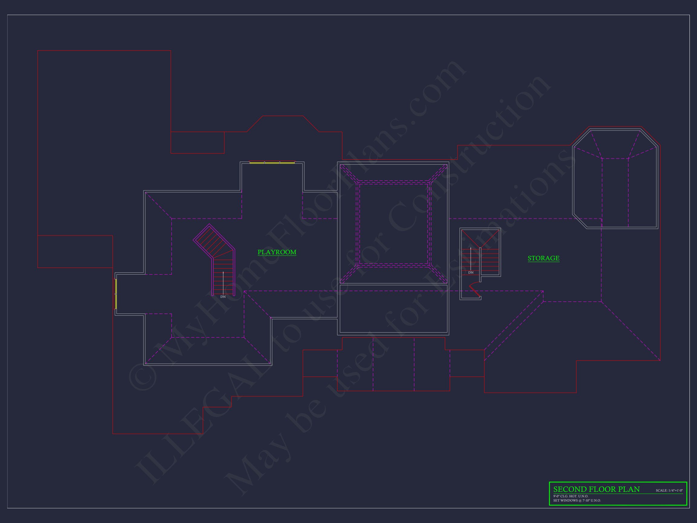 Modern 2-Story Garage Floor Plan with Living Space and CAD Designs