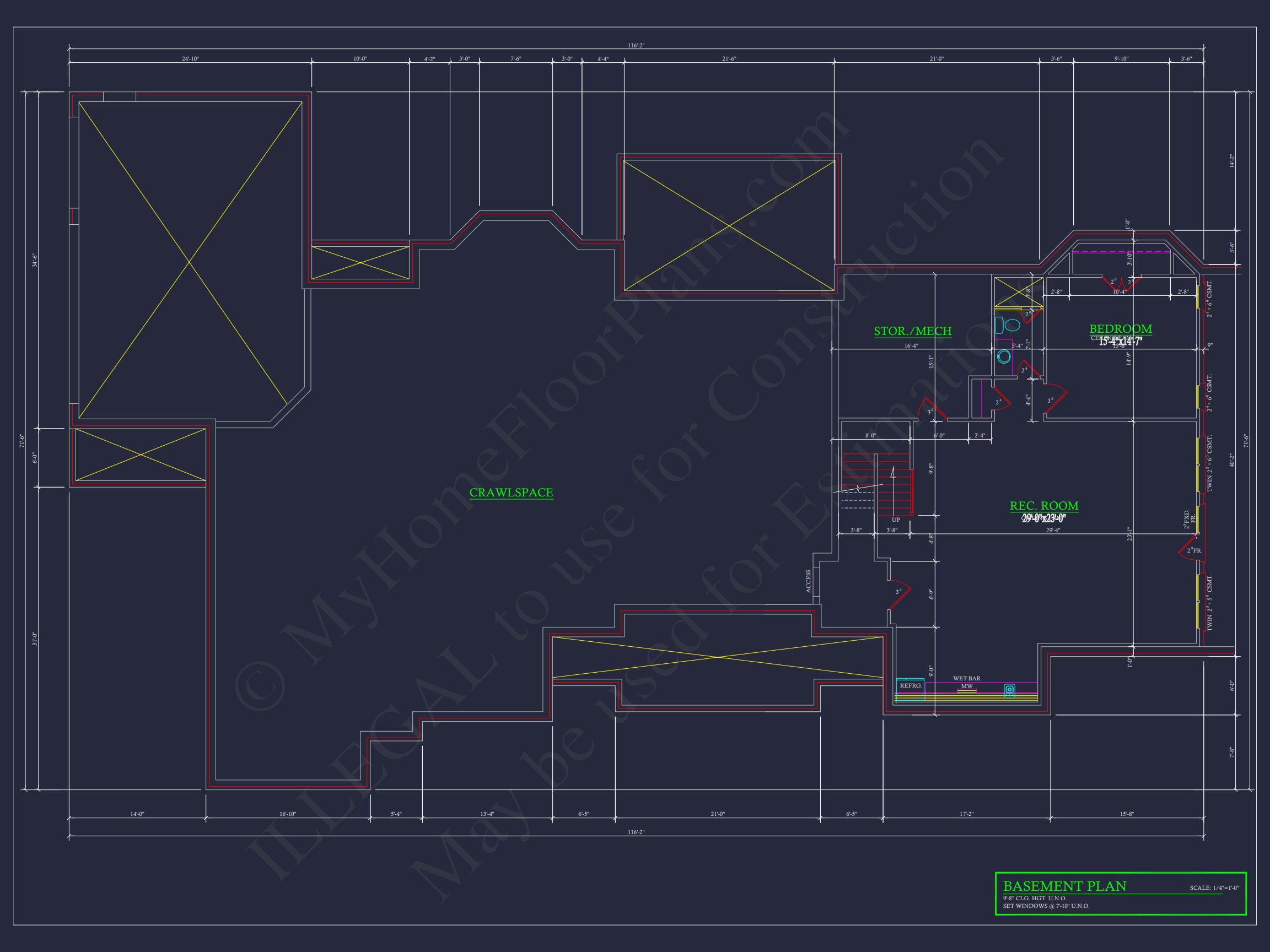 Modern 2-Story Garage Floor Plan with Living Space and CAD Designs