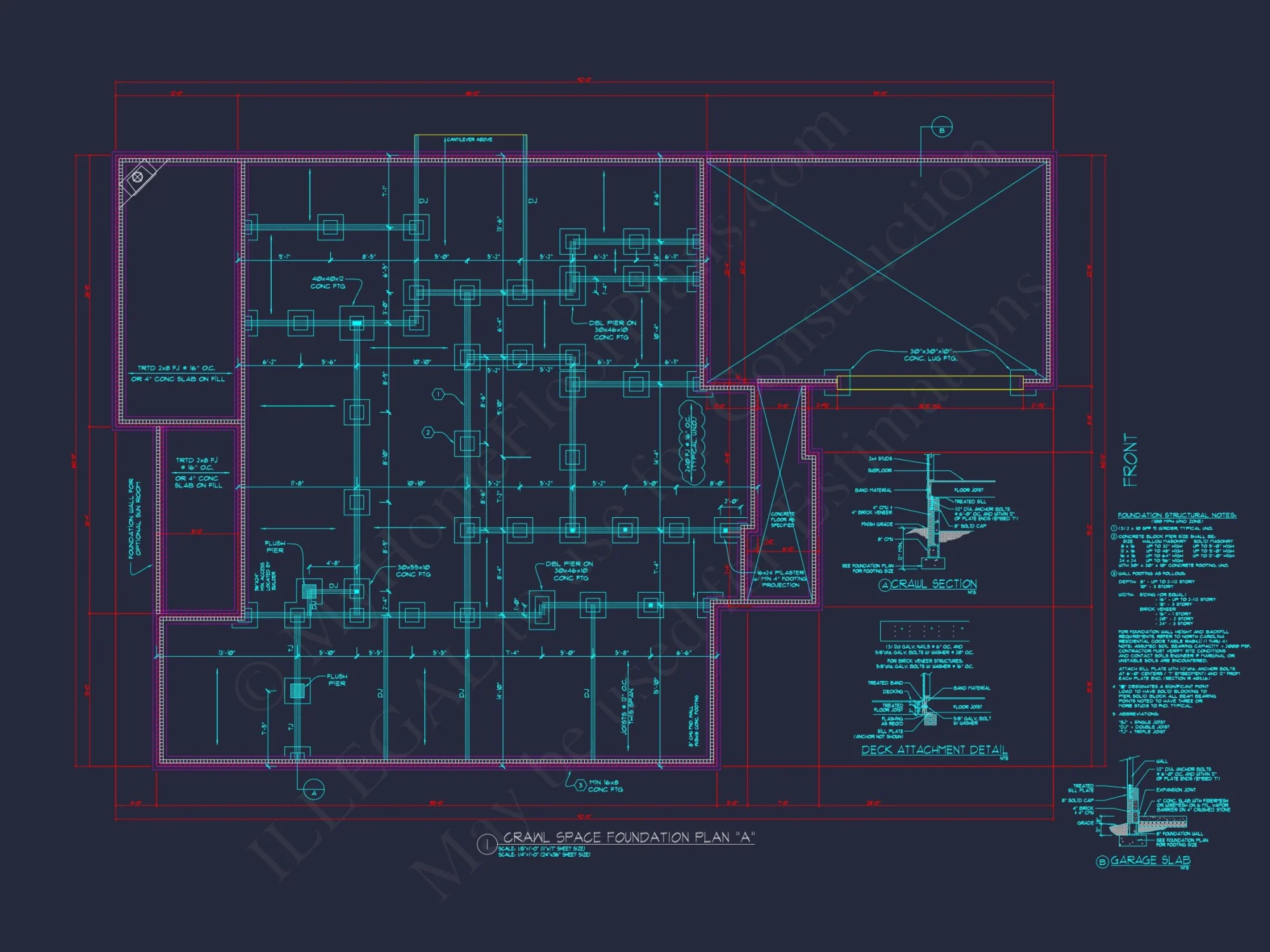 Modern 2-Story house Design with 3 Bedrooms and Garage – CAD Blueprint