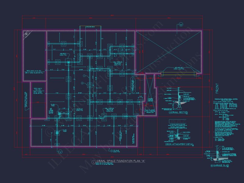 Modern 2-Story house Design with 3 Bedrooms and Garage – CAD Blueprint