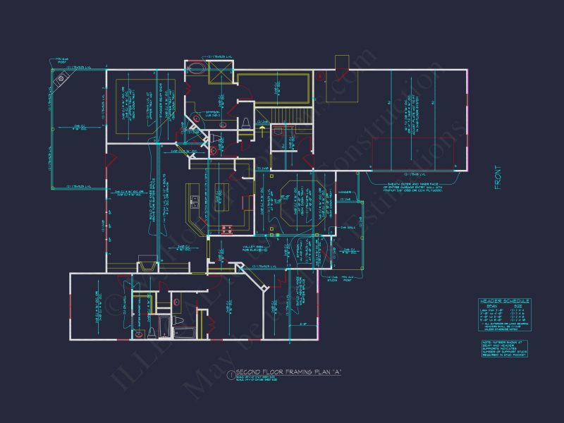 Modern 2-Story house Design with 3 Bedrooms and Garage – CAD Blueprint