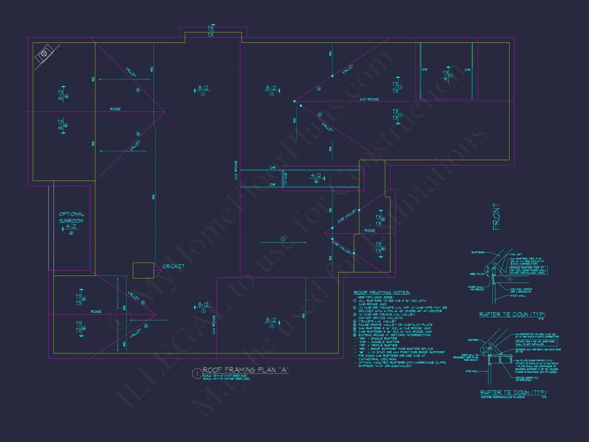 Modern 2-Story house Design with 3 Bedrooms and Garage – CAD Blueprint