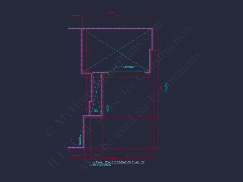 Modern 2-Story house Design with 3 Bedrooms and Garage – CAD Blueprint