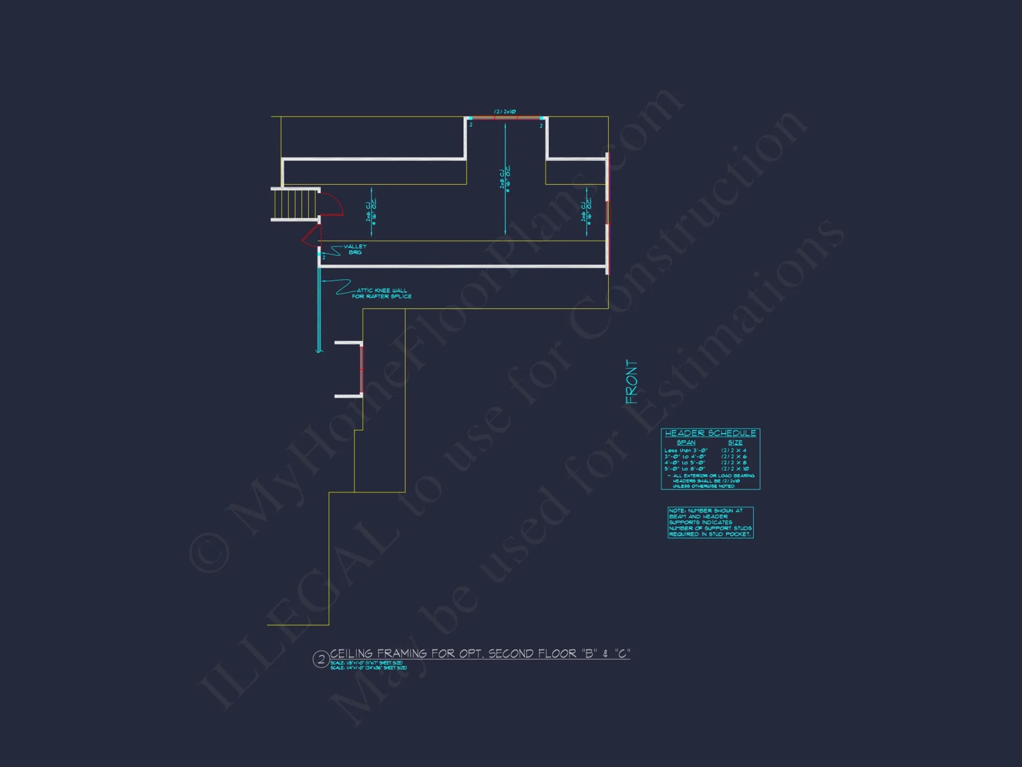 Modern 2-Story house Design with 3 Bedrooms and Garage – CAD Blueprint