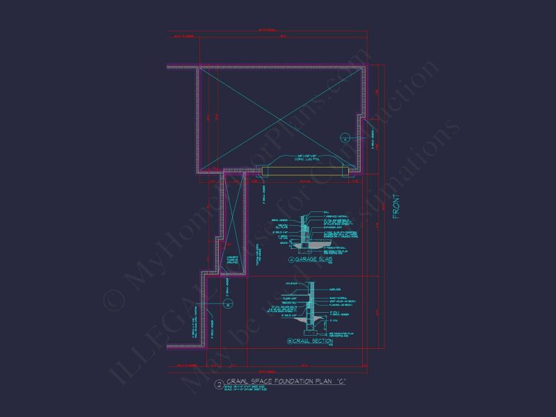 Modern 2-Story house Design with 3 Bedrooms and Garage – CAD Blueprint