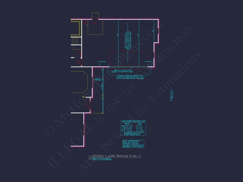 Modern 2-Story house Design with 3 Bedrooms and Garage – CAD Blueprint