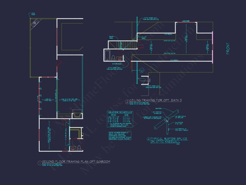 Modern 2-Story house Design with 3 Bedrooms and Garage – CAD Blueprint