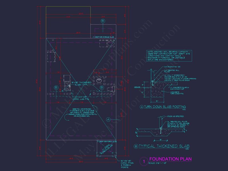 Modern 2-Story house Plan & Blueprint (1374 sq ft)