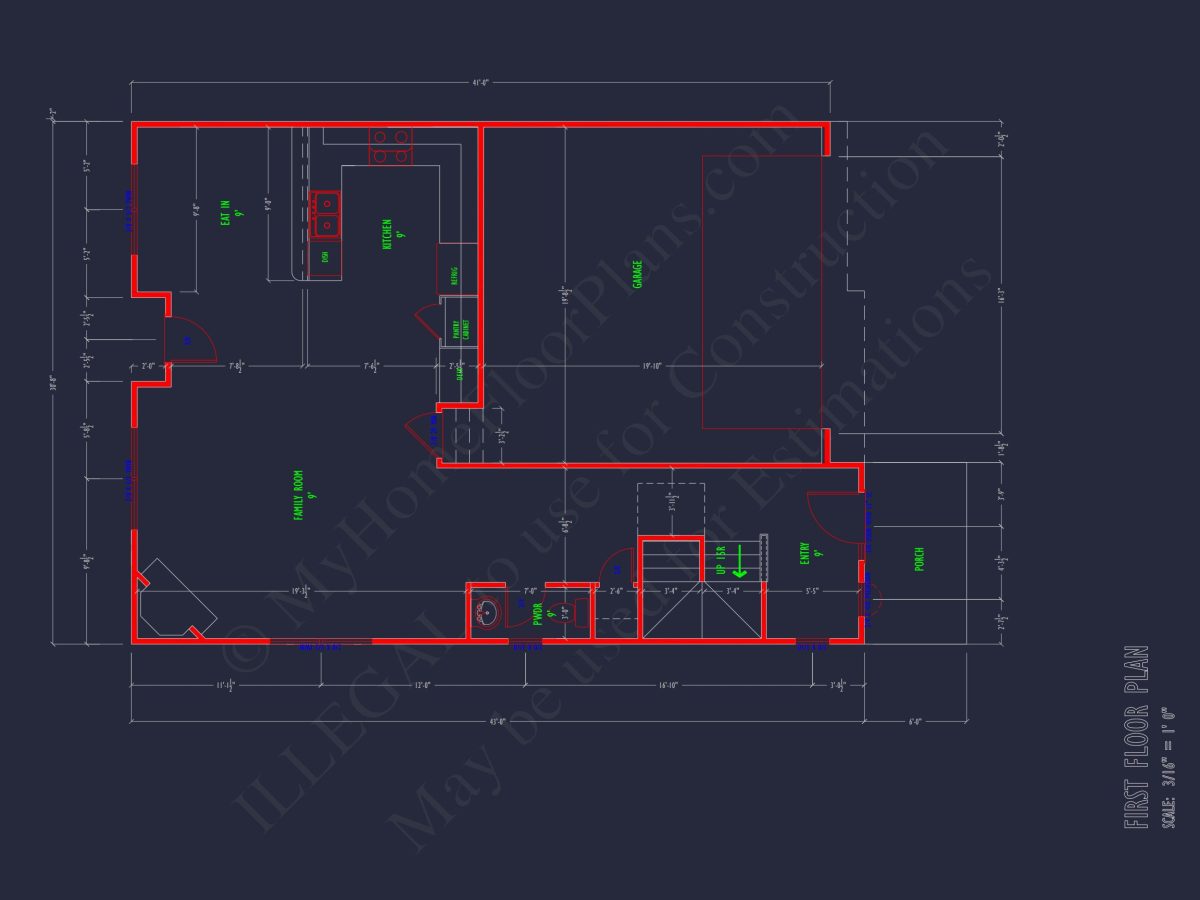 Modern 2-Story house Plan with CAD Designs & Bonus Room