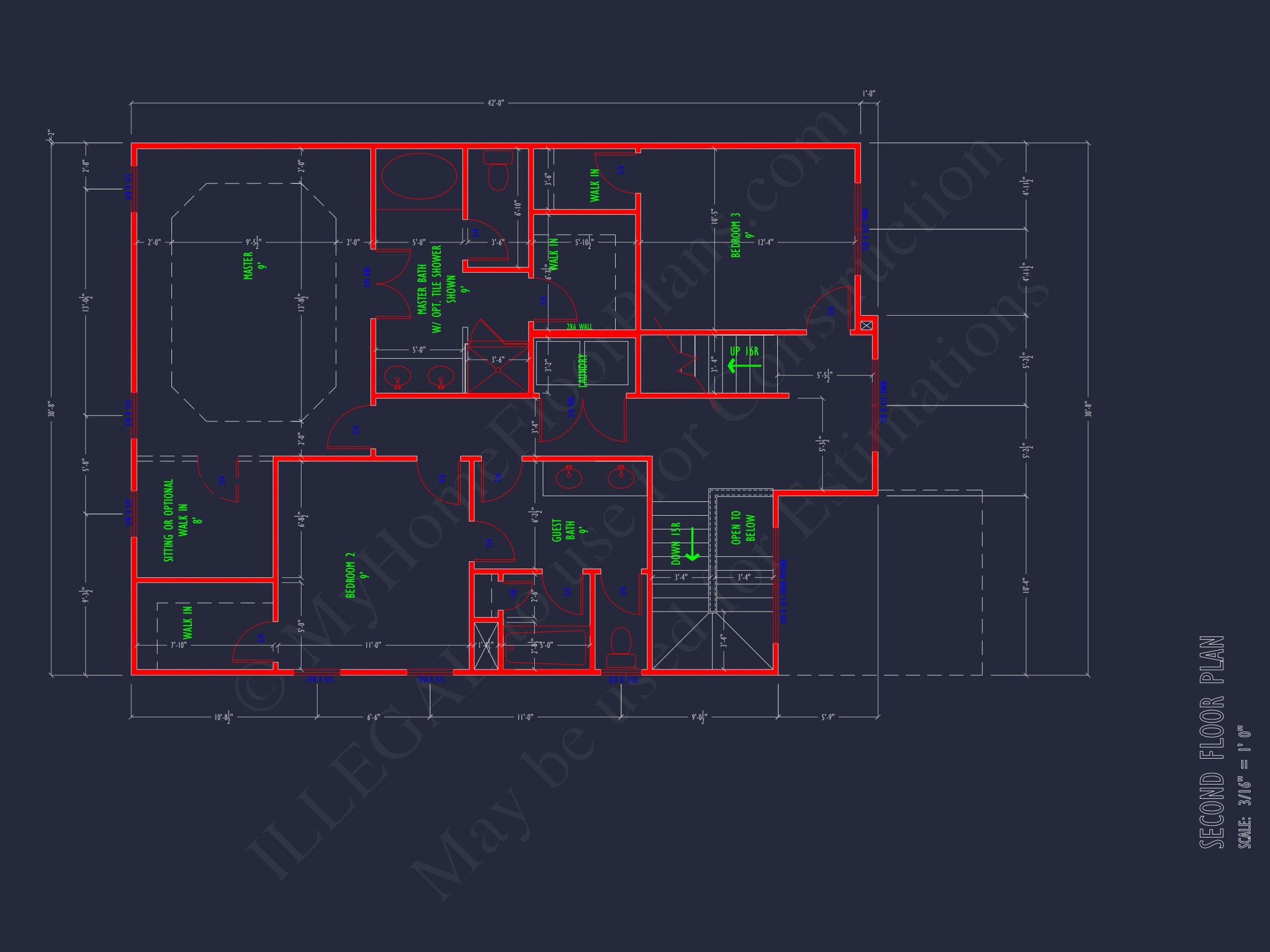 Modern 2-Story Home Plan with CAD Designs & Bonus Room