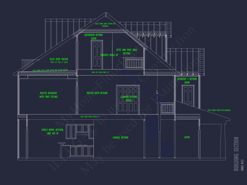Modern 2-Story house Plan with CAD Designs & Bonus Room