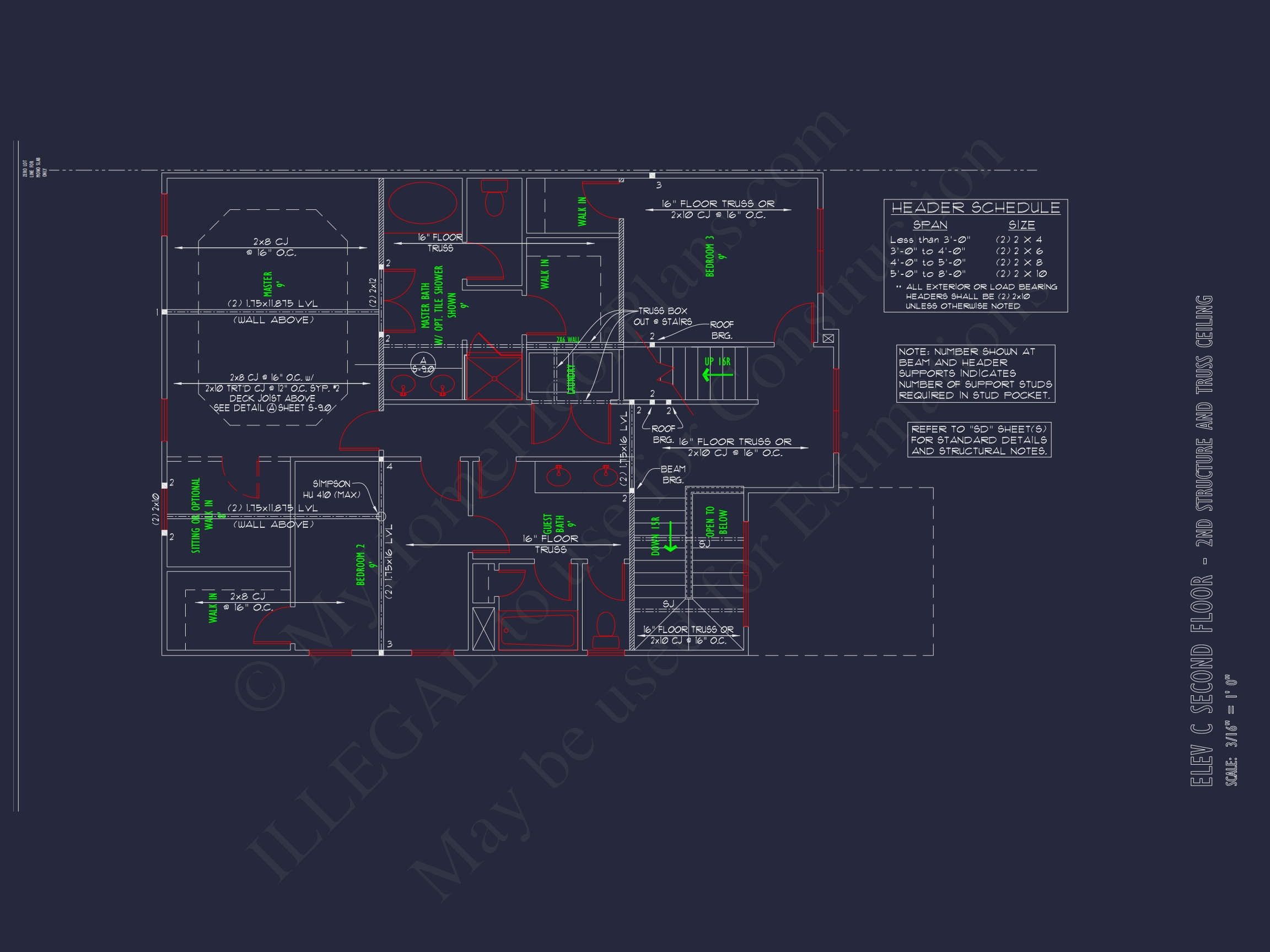 Modern 2-Story Home Plan with CAD Designs & Bonus Room