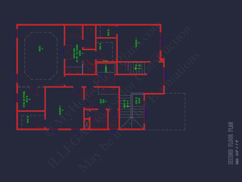 Modern 2-Story house Plan with CAD Designs & Bonus Room