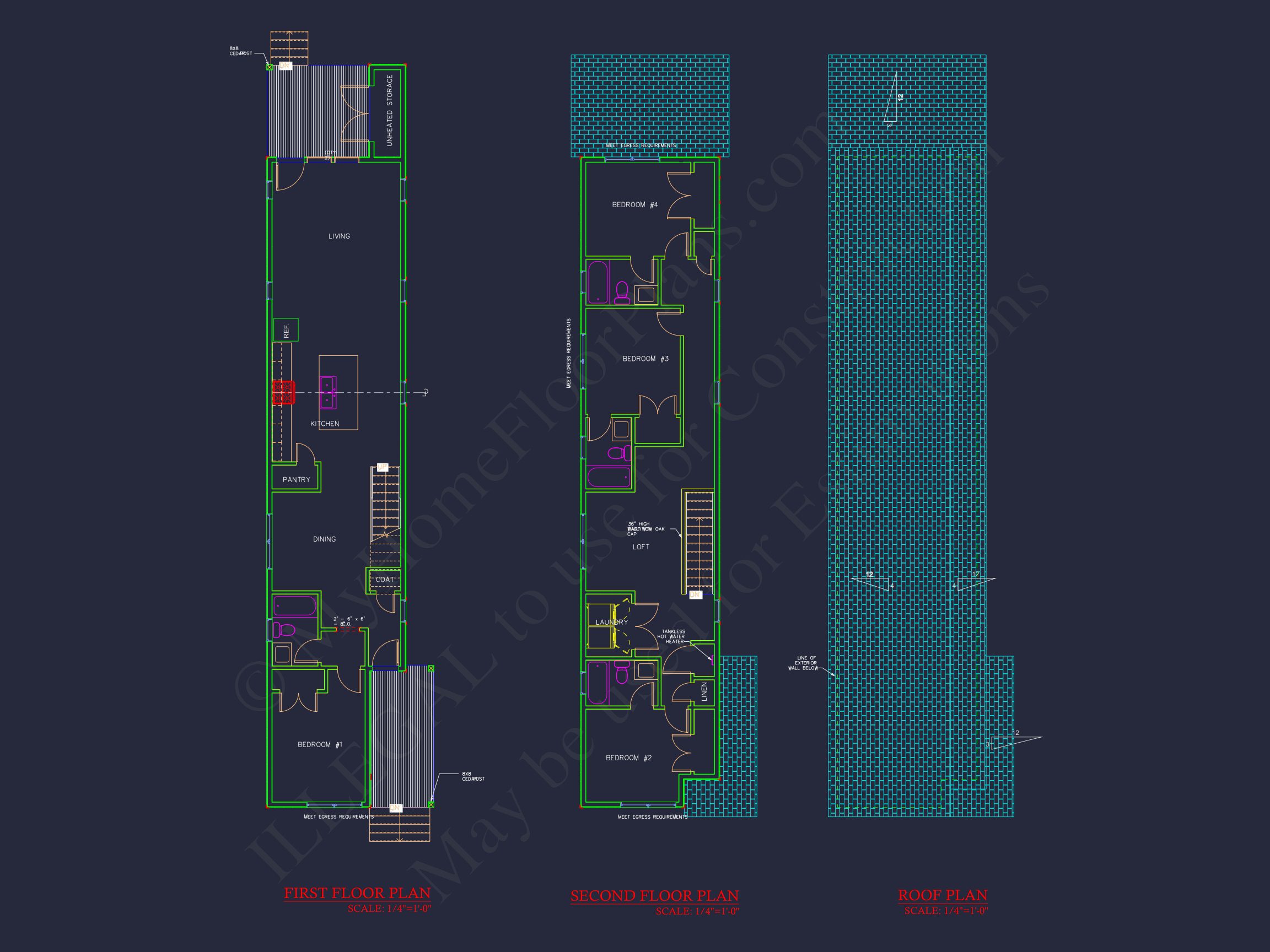 Modern 2-Story Home Plan with Open Floor Design and CAD Blueprint