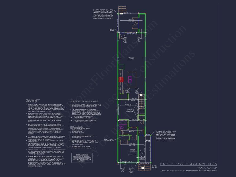 Modern 2-Story house Plan with Open Floor Design and CAD Blueprint