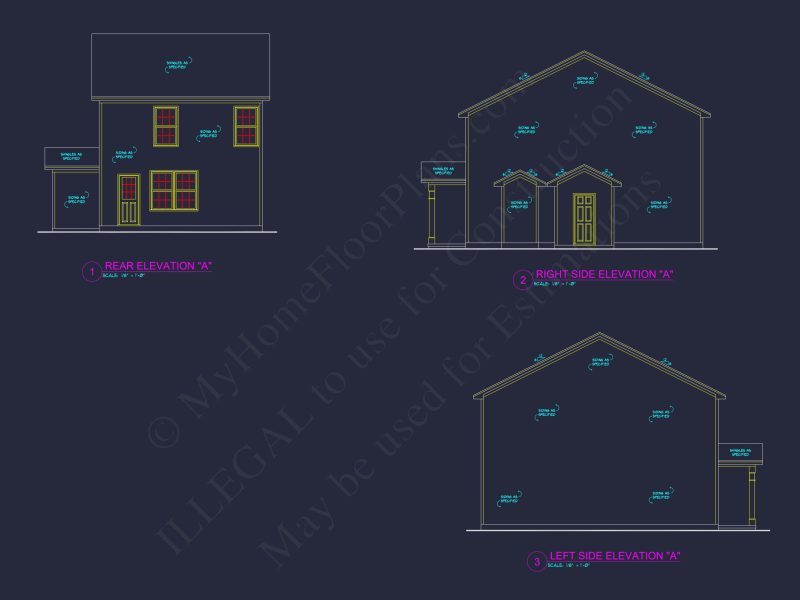 Modern 2-Story house Plan with Open Floor Plan - 3 Beds, 2 Baths, & Garage