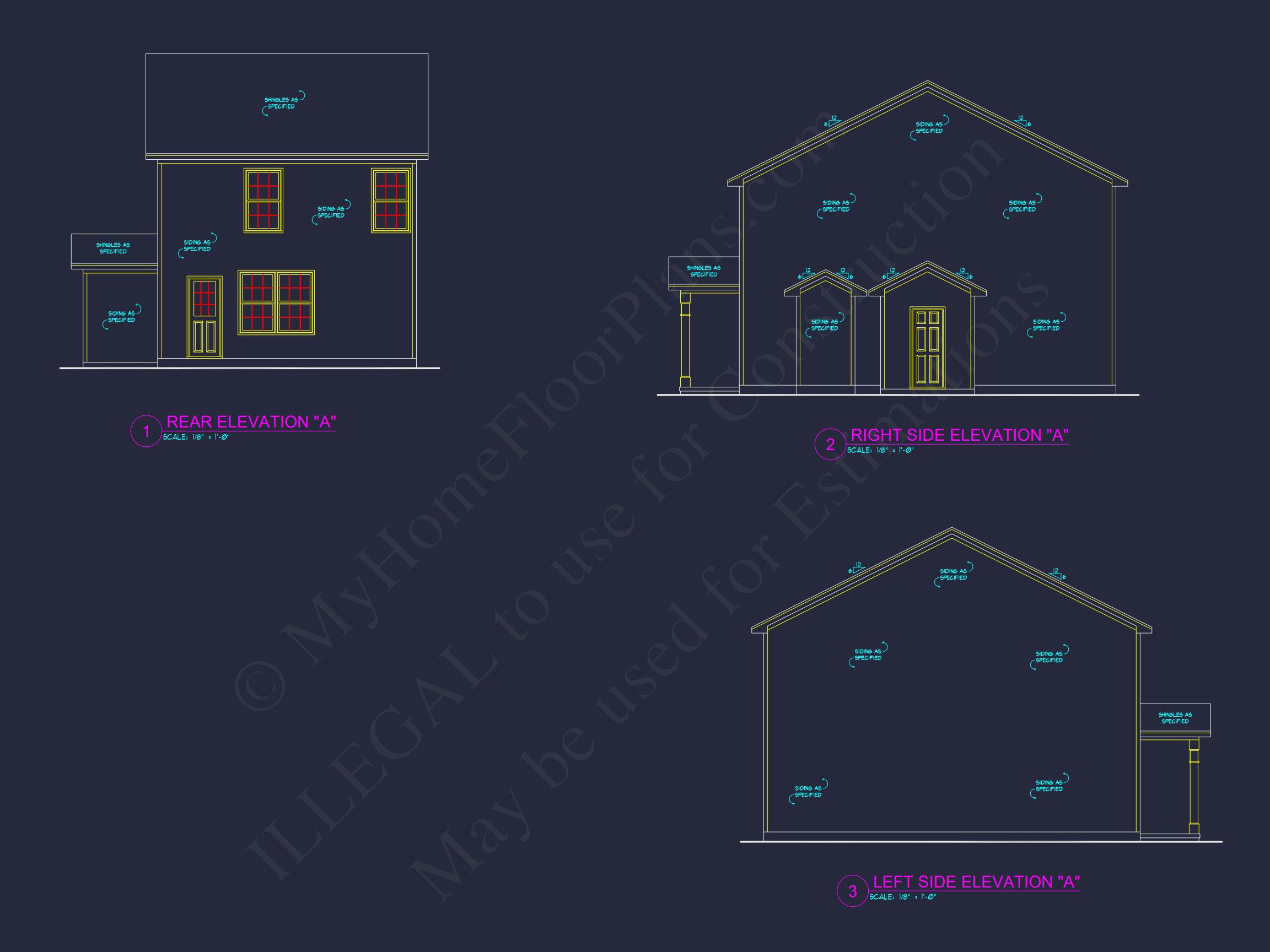 Modern 2-Story house Plan with Open Floor Plan - 3 Beds,2 Baths,& Garage