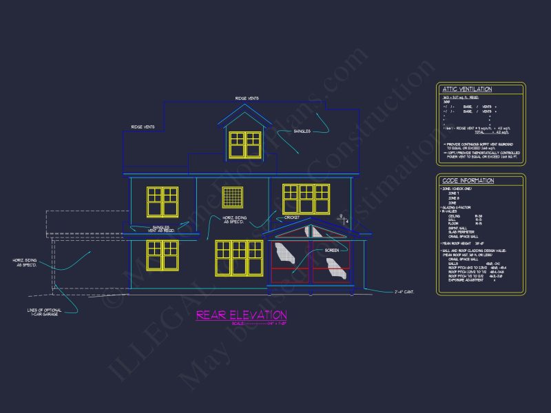 Modern 3-Story Craftsman house Plan with CAD Blueprints