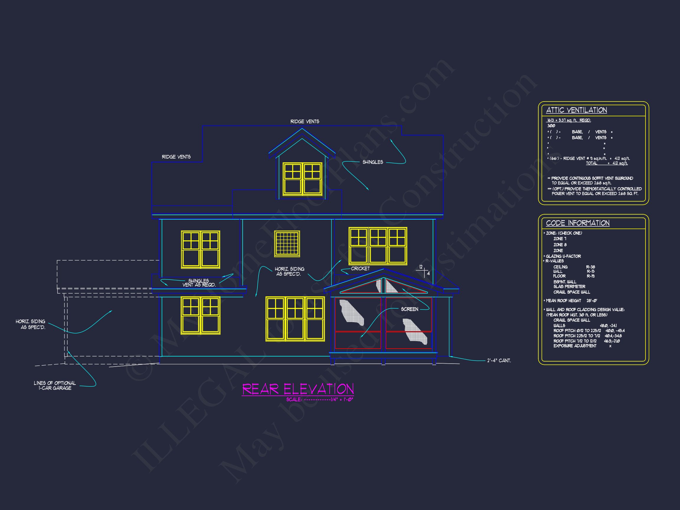 Modern 3-Story Craftsman house Plan with CAD Blueprints