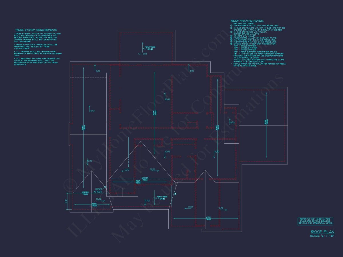 Modern 3-Story Floor Plan With CAD Architectural Designs