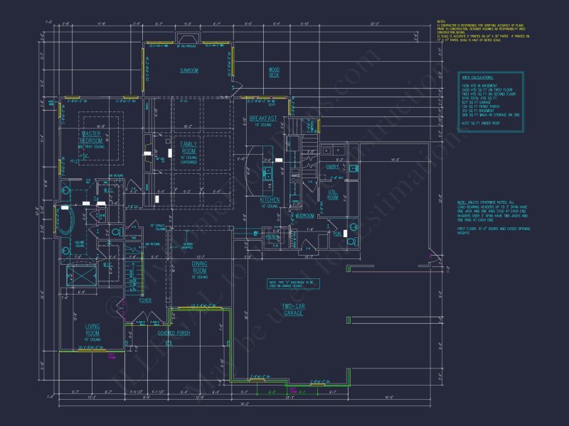 Modern 3-Story Floor Plan With CAD Architectural Designs
