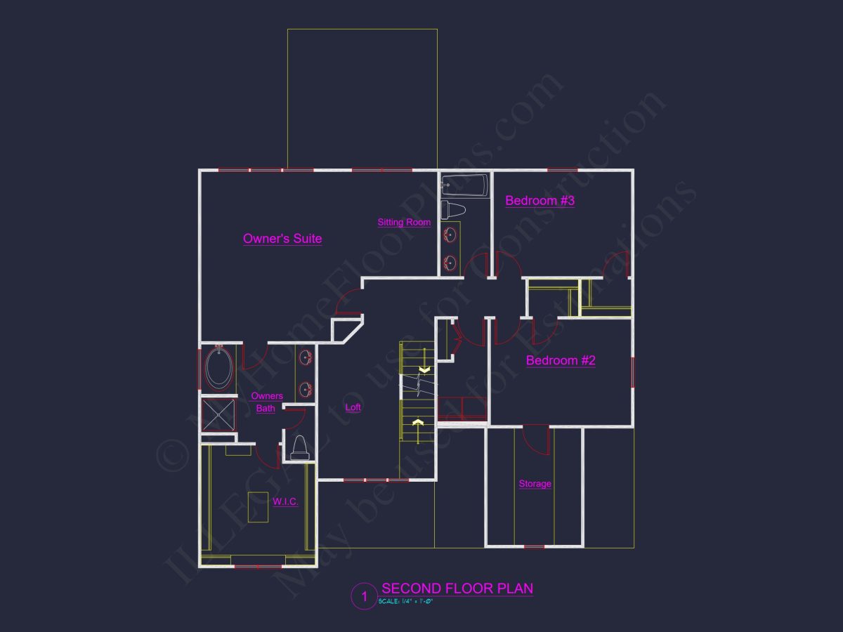 Modern 3-Story house Plan with 4 Bedrooms