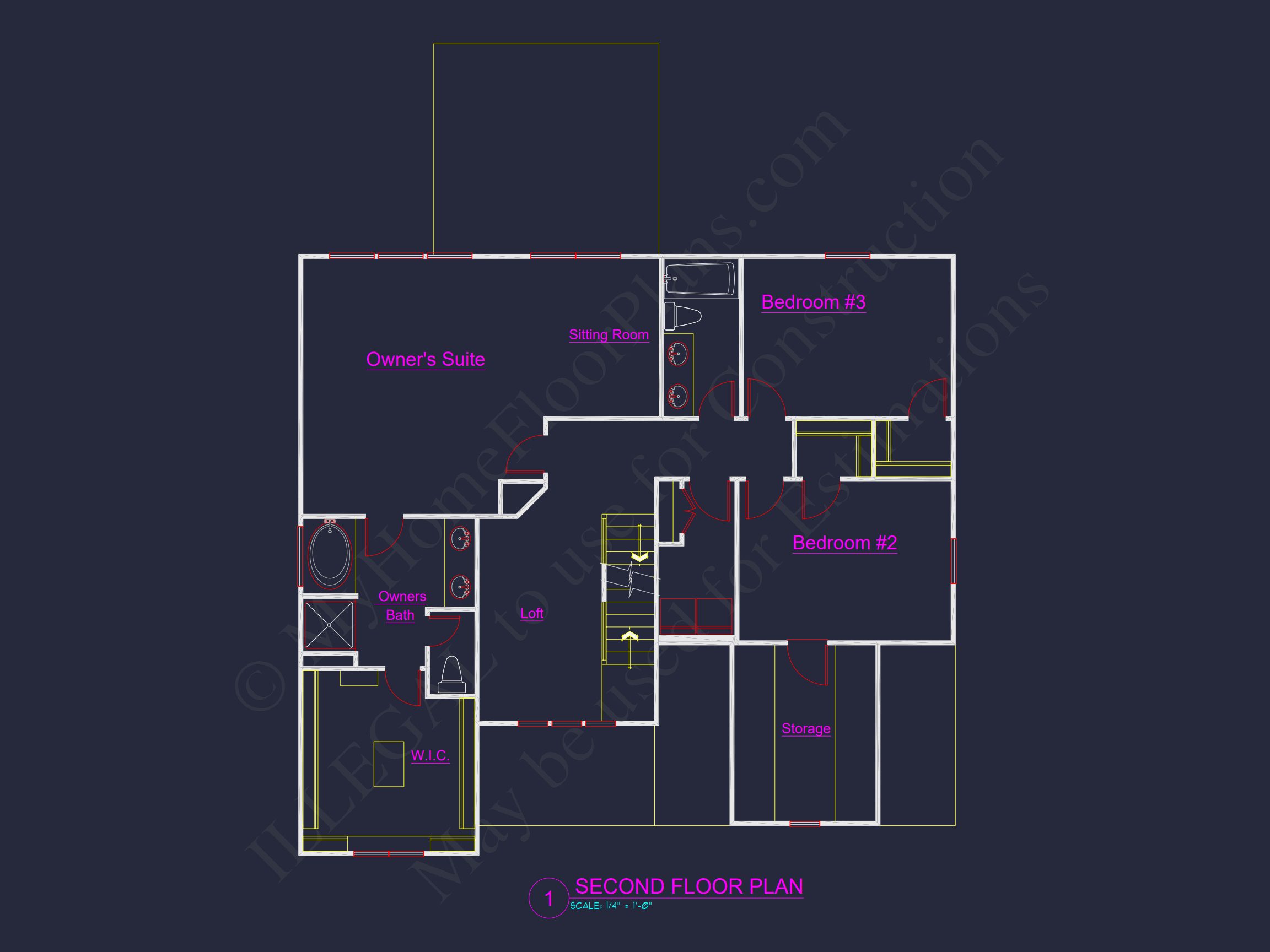 Modern 3-Story house Plan with 4 Bedrooms