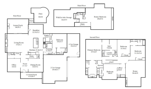 Modern 3-Story Home Plan with CAD Architecture and Designs