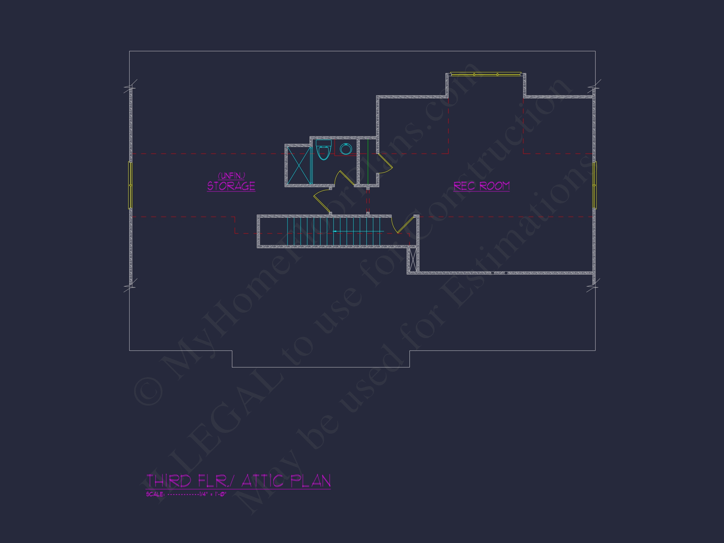 Modern 3-Story Home Plan with CAD Architecture and Designs