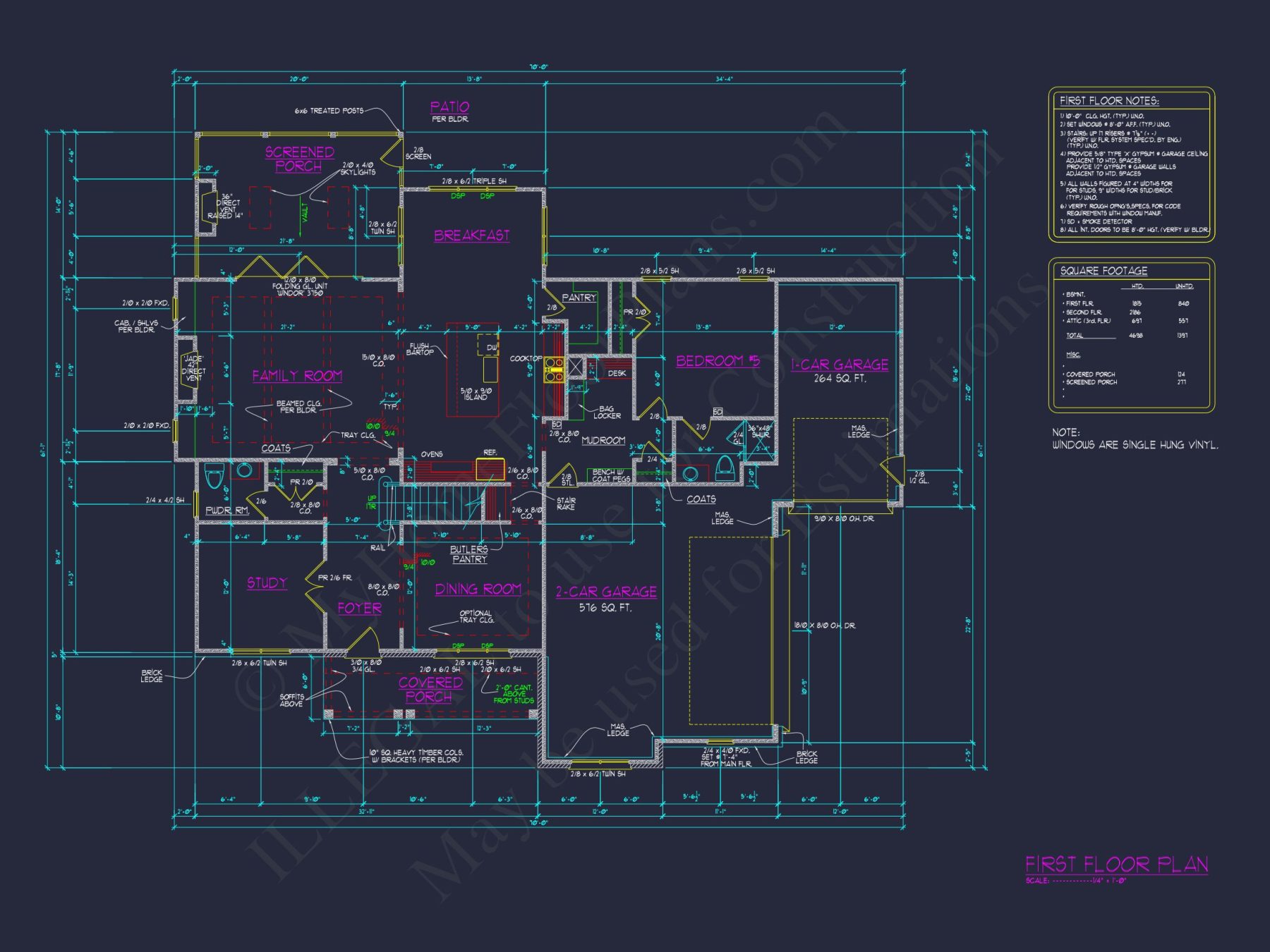 Modern 3-Story house Plan with CAD Architecture and Designs