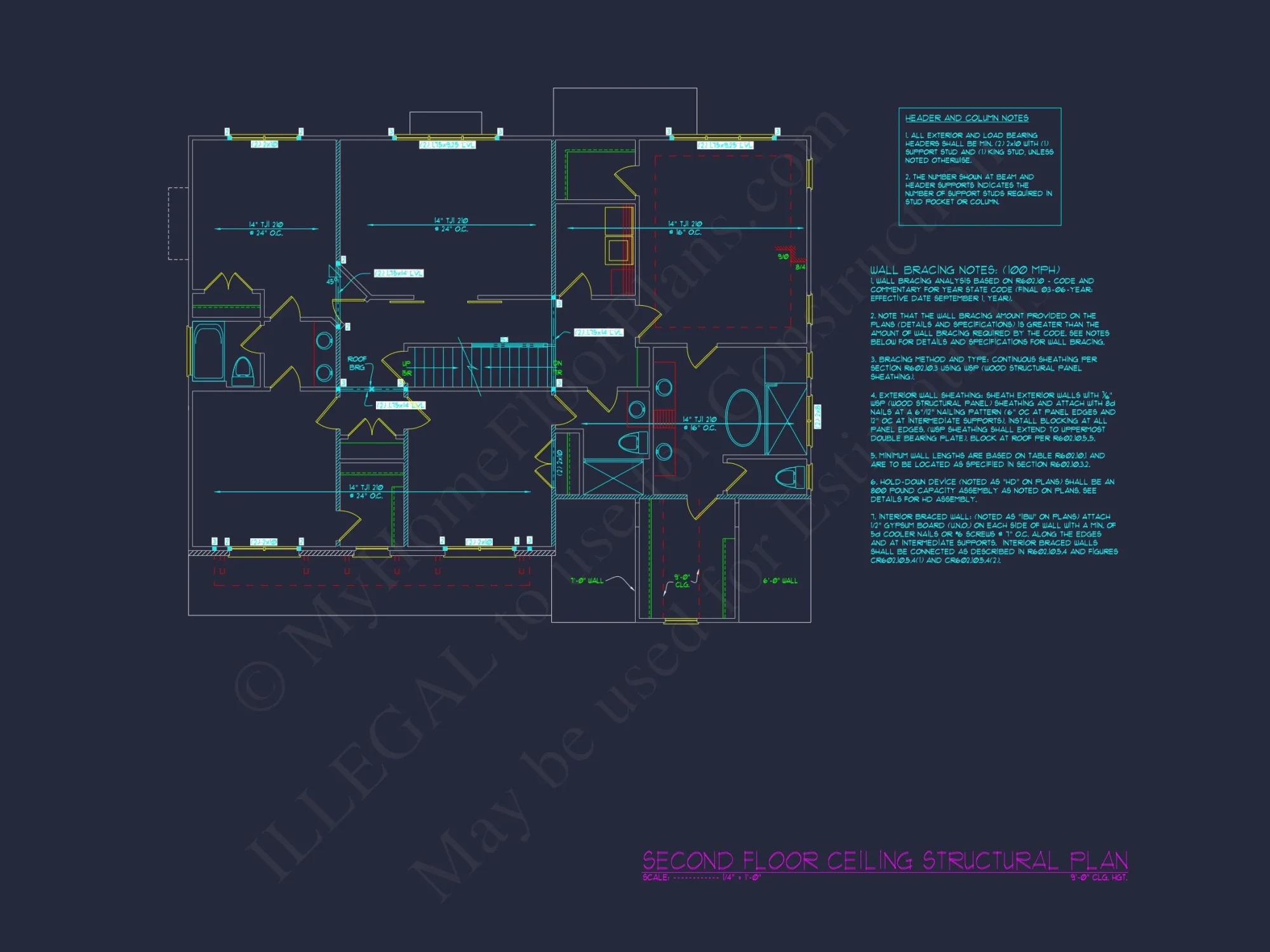 Modern 3 Story house Plan with CAD Designs & Blueprints