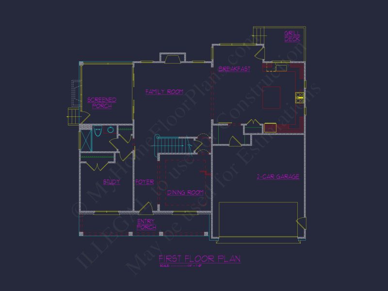 Modern 3 Story house Plan with CAD Designs & Blueprints