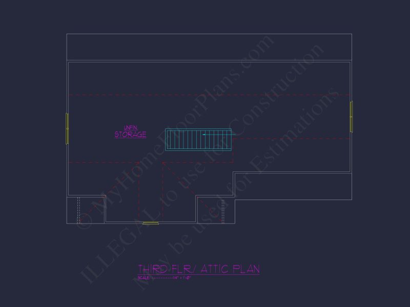 Modern 3 Story house Plan with CAD Designs & Blueprints