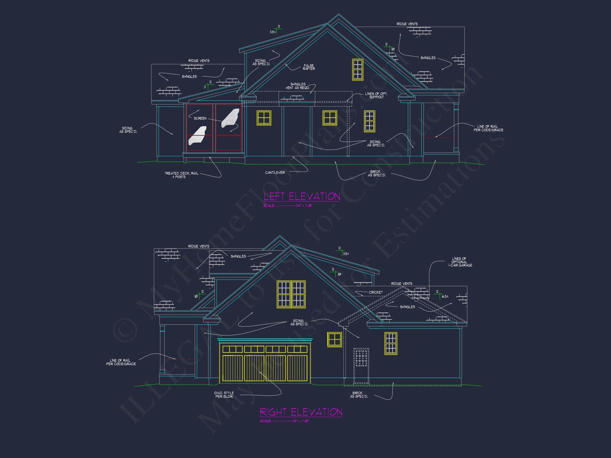 Modern 4-Bed house Plan with CAD Designs & Open Floor Plan