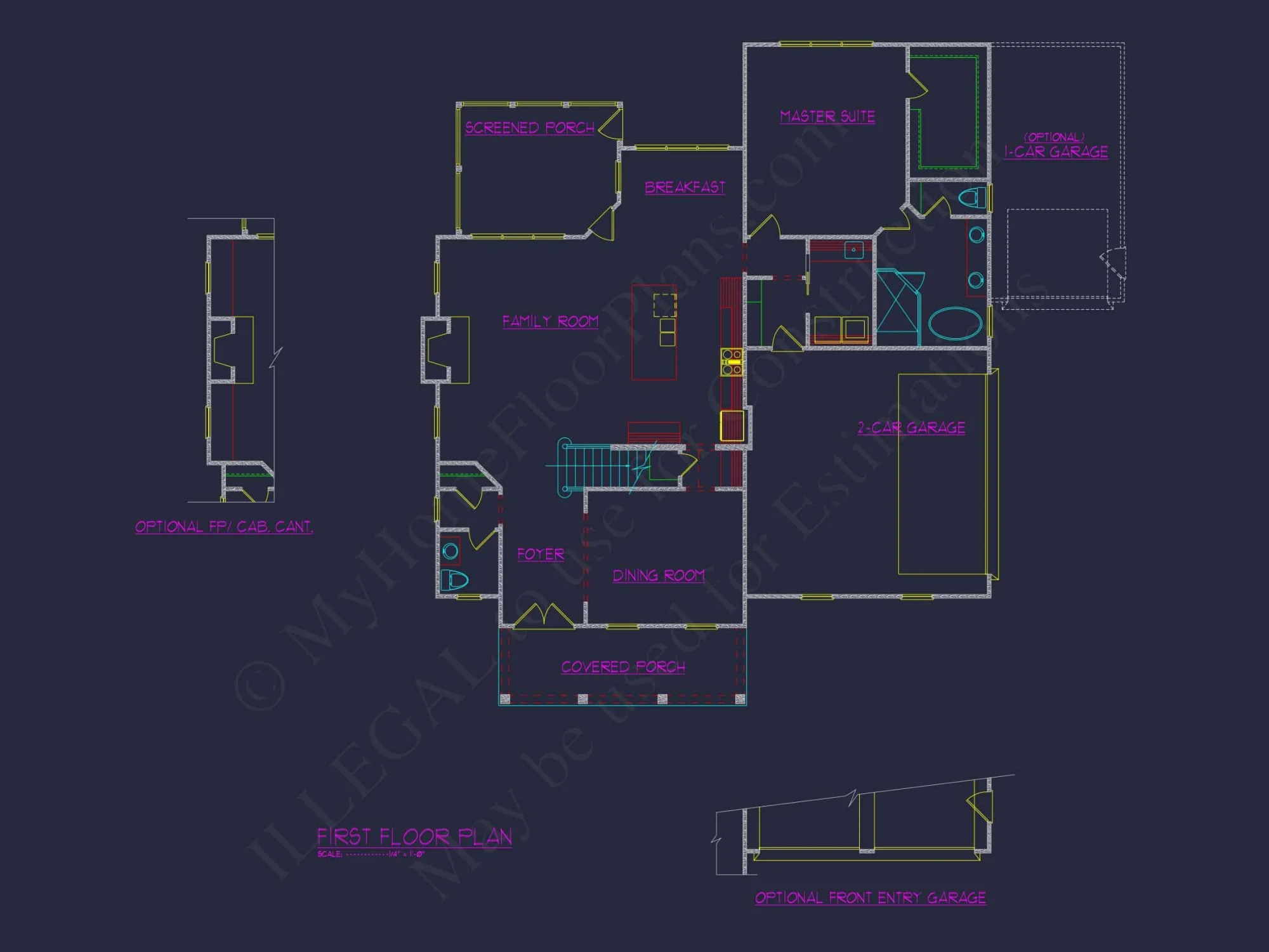 Modern 4-Bed house Plan with CAD Designs & Open Floor Plan