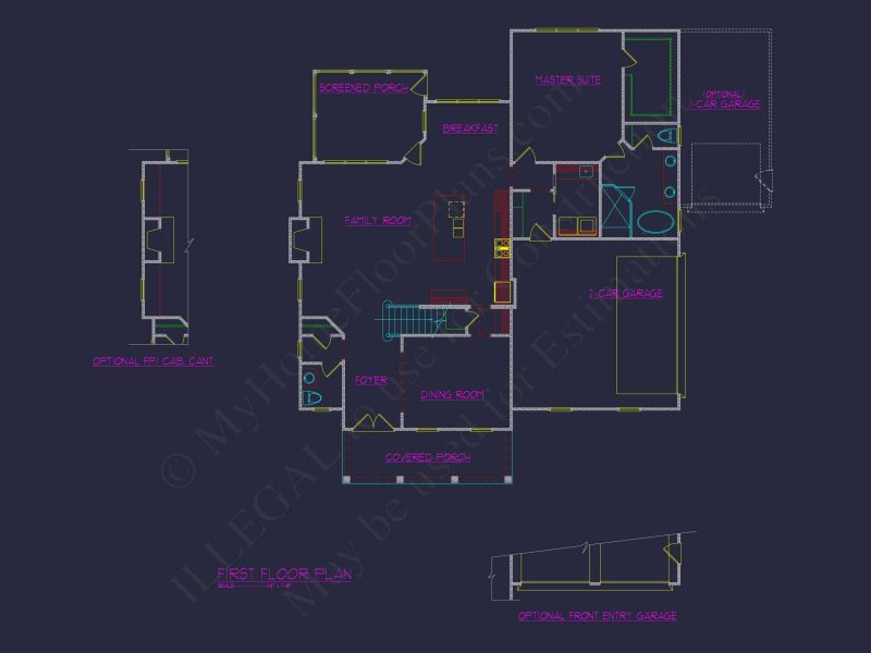 Modern 4-Bed house Plan with CAD Designs & Open Floor Plan