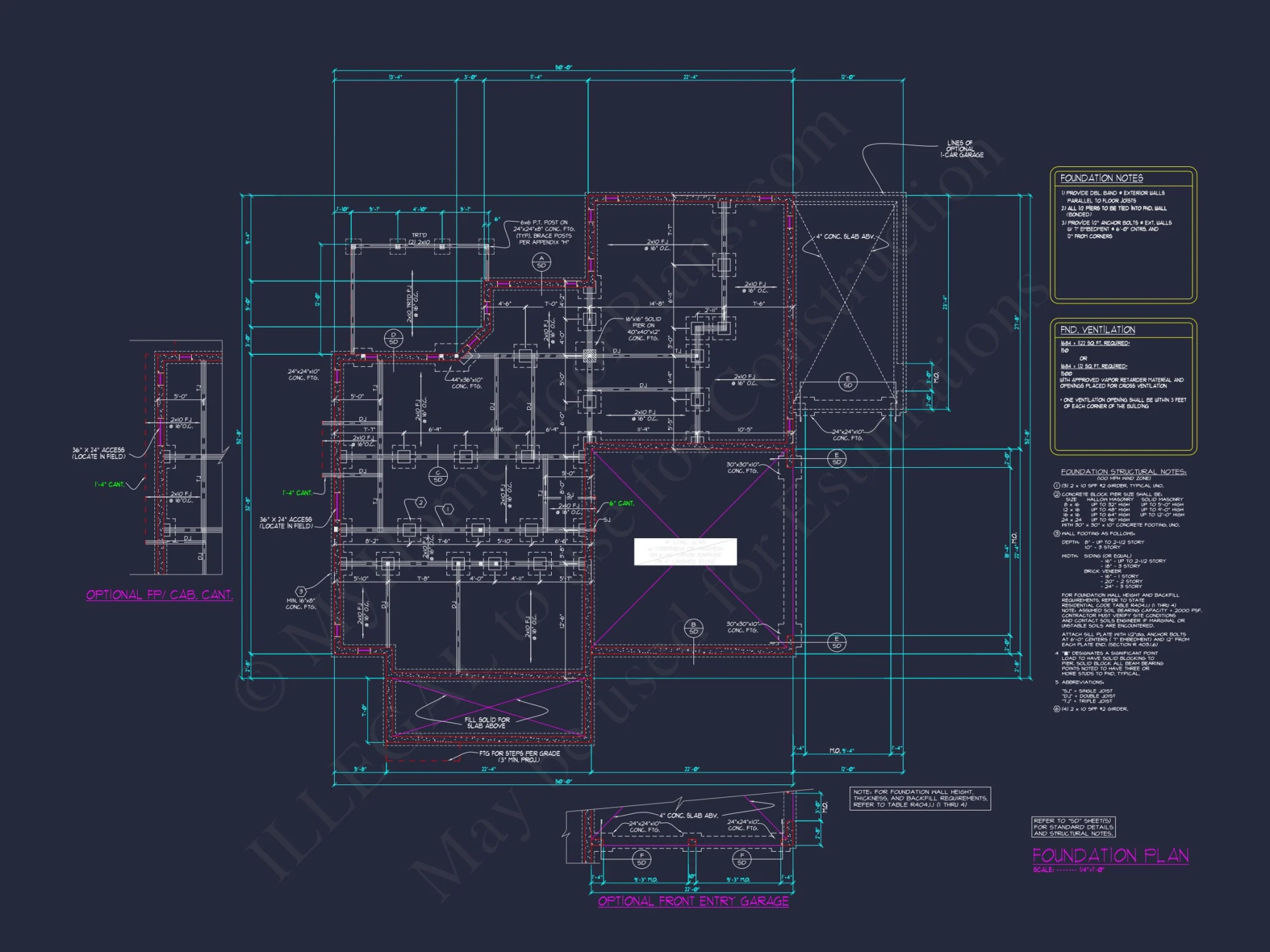 Modern 4-Bed house Plan with CAD Designs & Open Floor Plan
