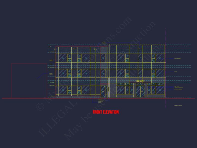 Modern Apartment Complex Floor Plan with CAD Designs