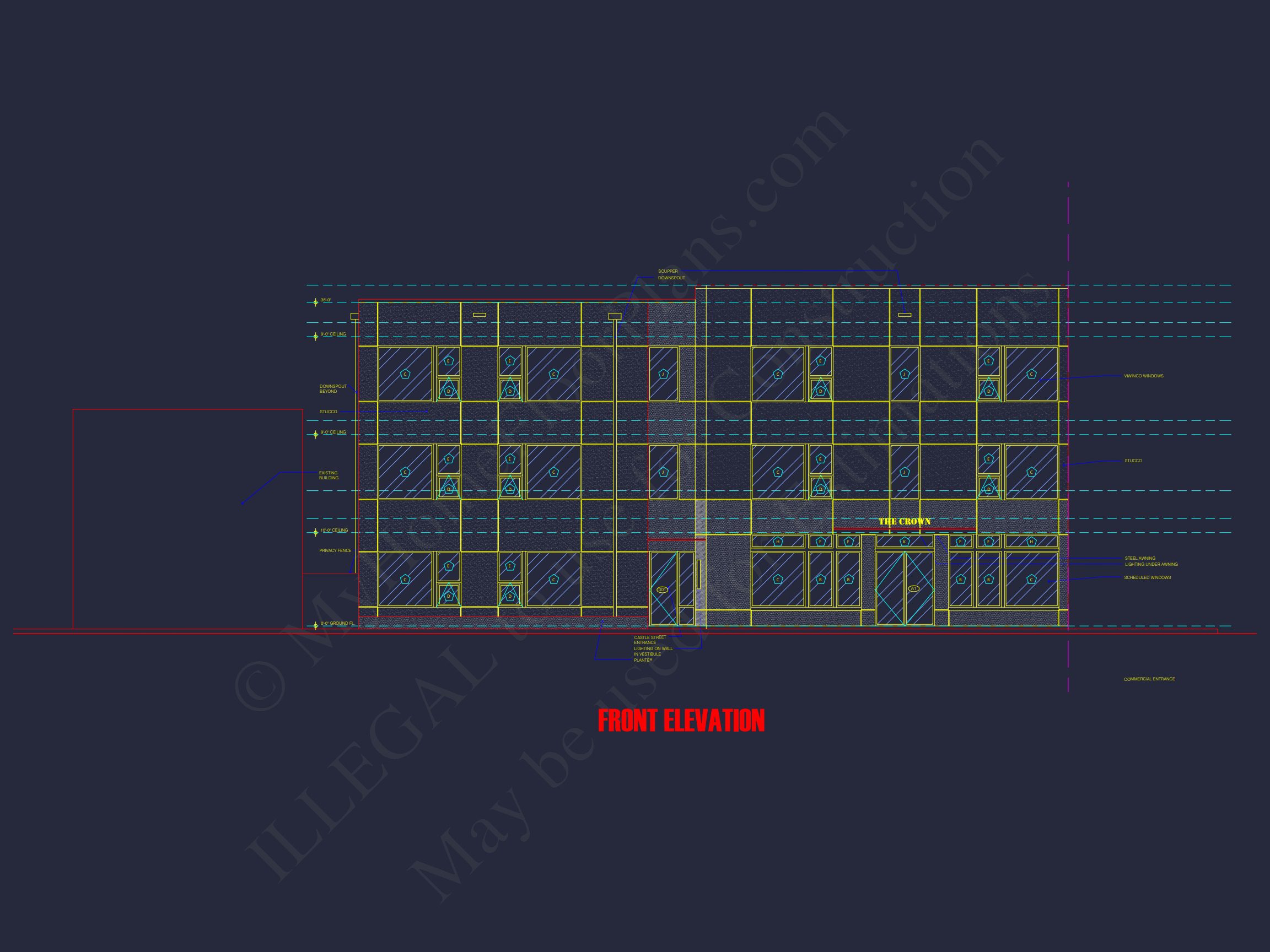 Modern Apartment Complex Floor Plan with CAD Designs