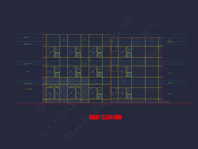 Modern Apartment Complex Floor Plan with CAD Designs