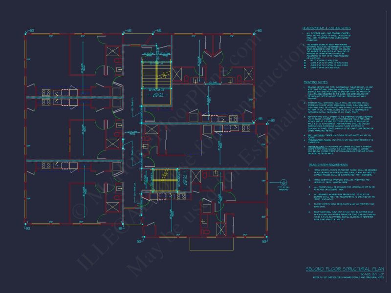 Modern Apartment Complex Floor Plan with CAD Designs