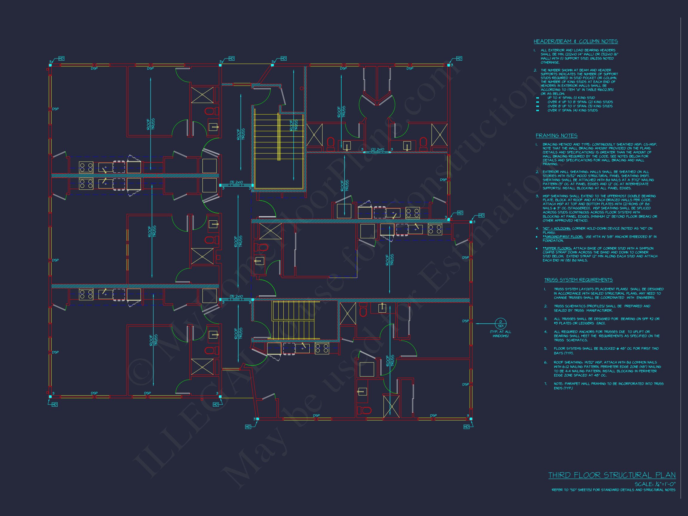 Modern Apartment Complex Floor Plan with CAD Designs