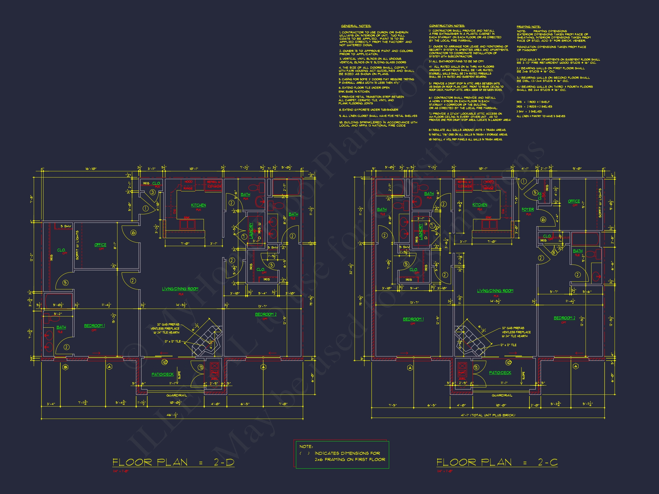 Modern Apartment Complex Home Plan with Detailed Designs