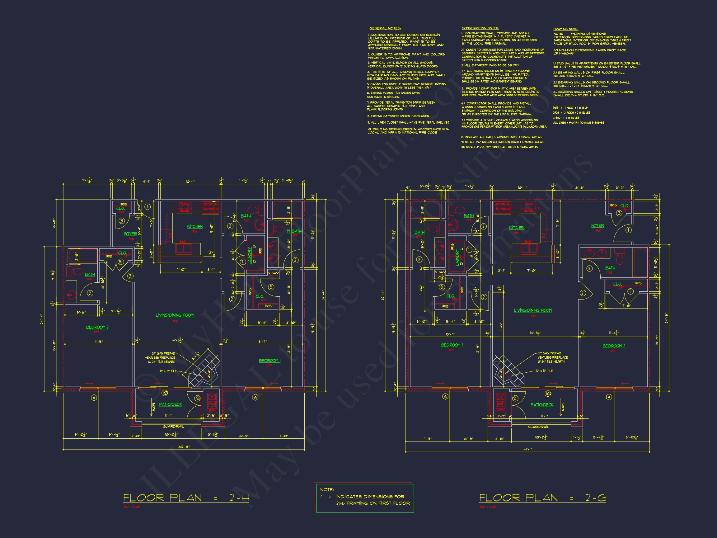 Modern Apartment Complex Home Plan with Detailed Designs