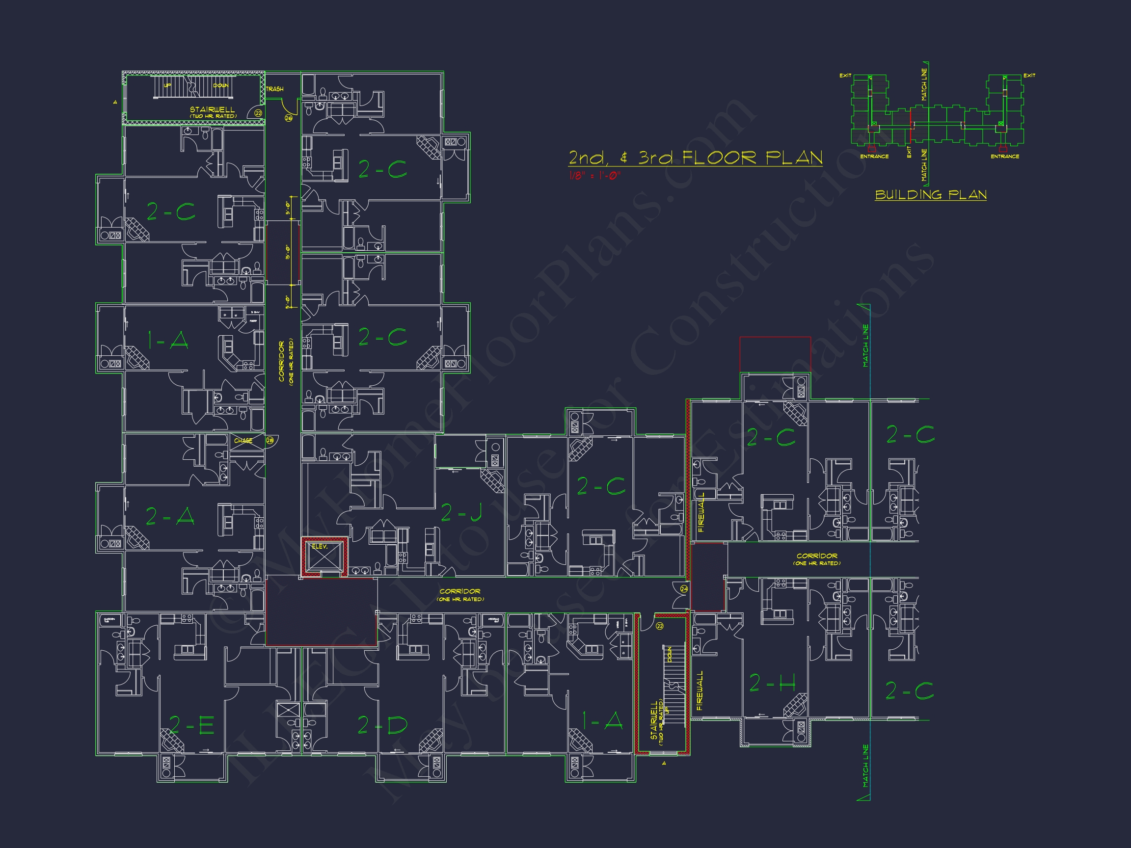 Modern Apartment Complex Home Plan with Detailed Designs