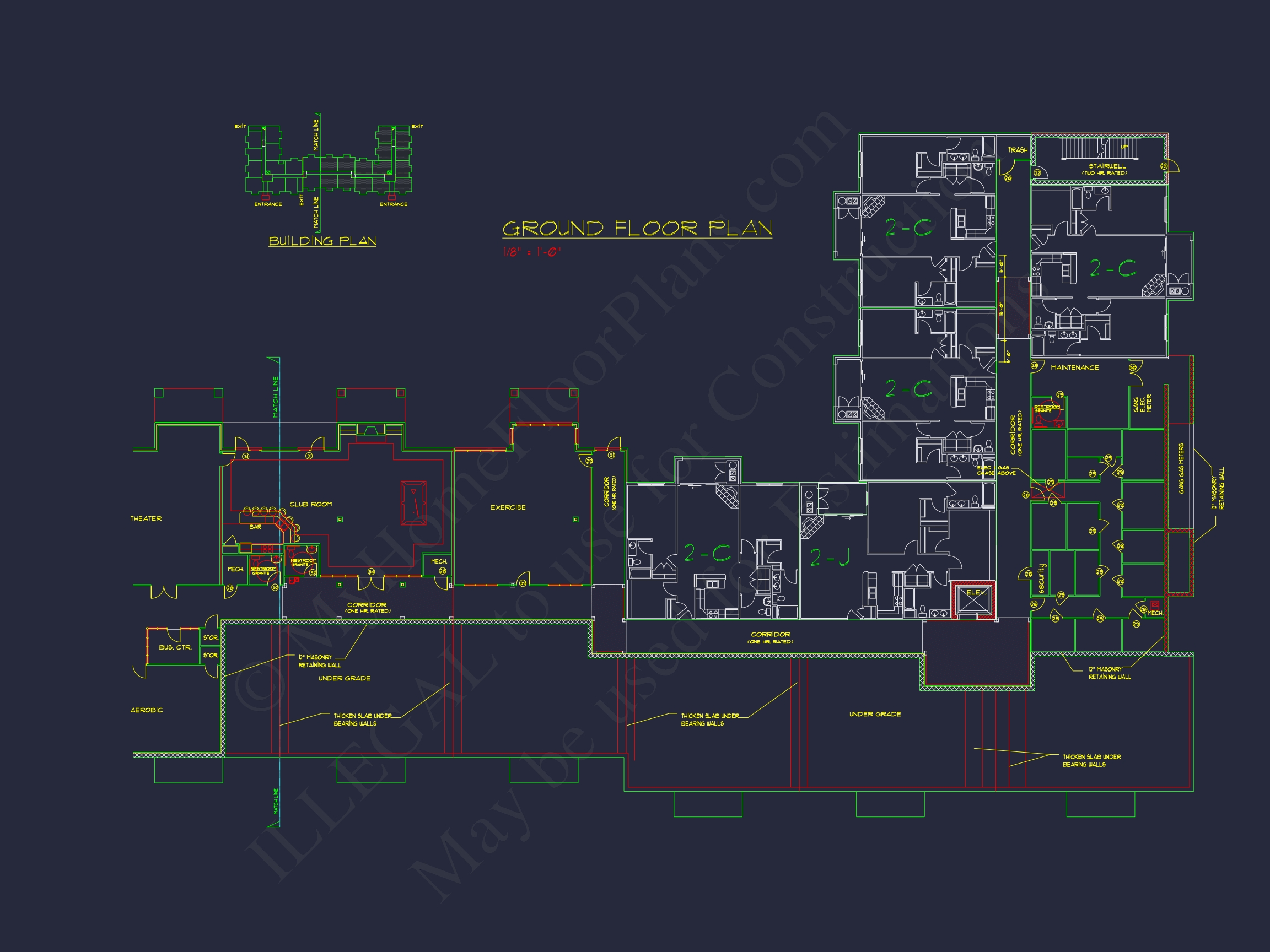 Modern Apartment Complex Home Plan with Detailed Designs