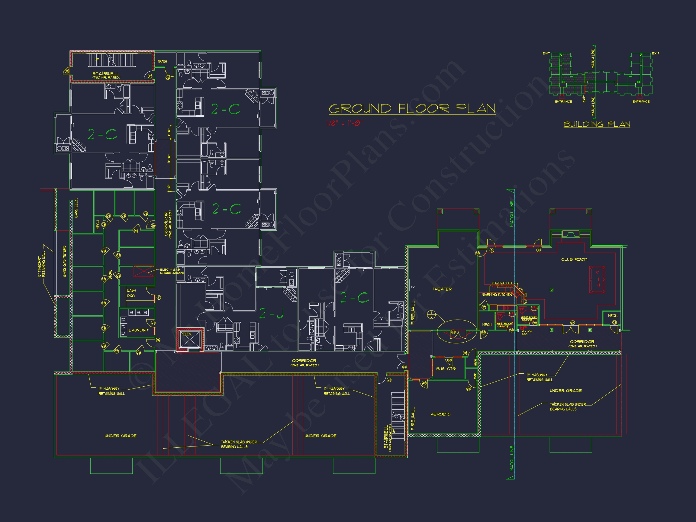 Modern Apartment Complex Home Plan with Detailed Designs